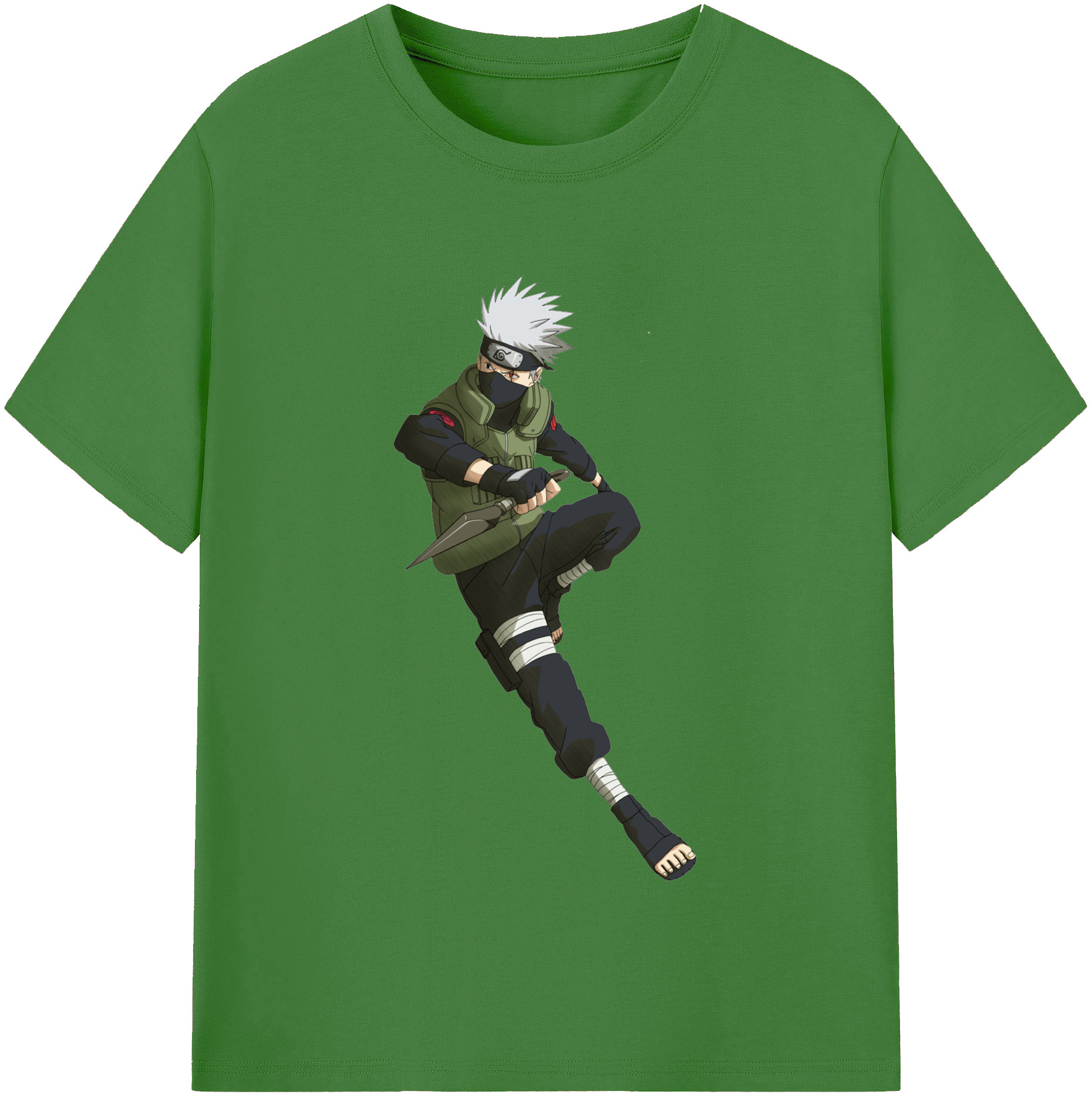 （画像用） NARUTO -ナルト- はたけ カカシ Hatake Kakashi レディースカジュアルプリントTシャツ（綿100％）